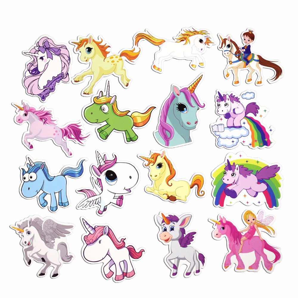 EVERYDAY LOW PRICES 50 Pcs Unicorn Stickers for Laptop Skateboard