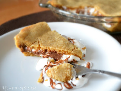 S'mores Pie has a delicious graham cracker crust and is filled with melty chocolate and gooey marshmallows. Life-in-the-Lofthouse.com