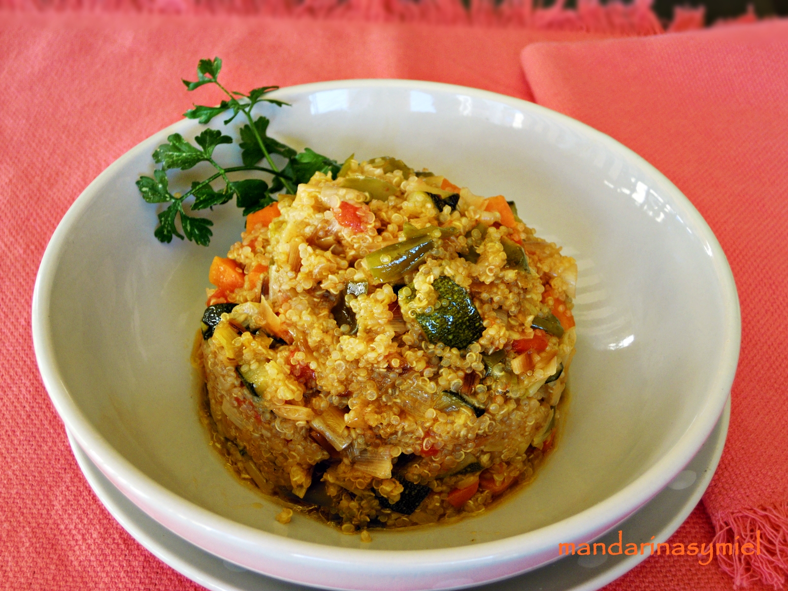 Quinoa con verduras | Mandarinas y miel