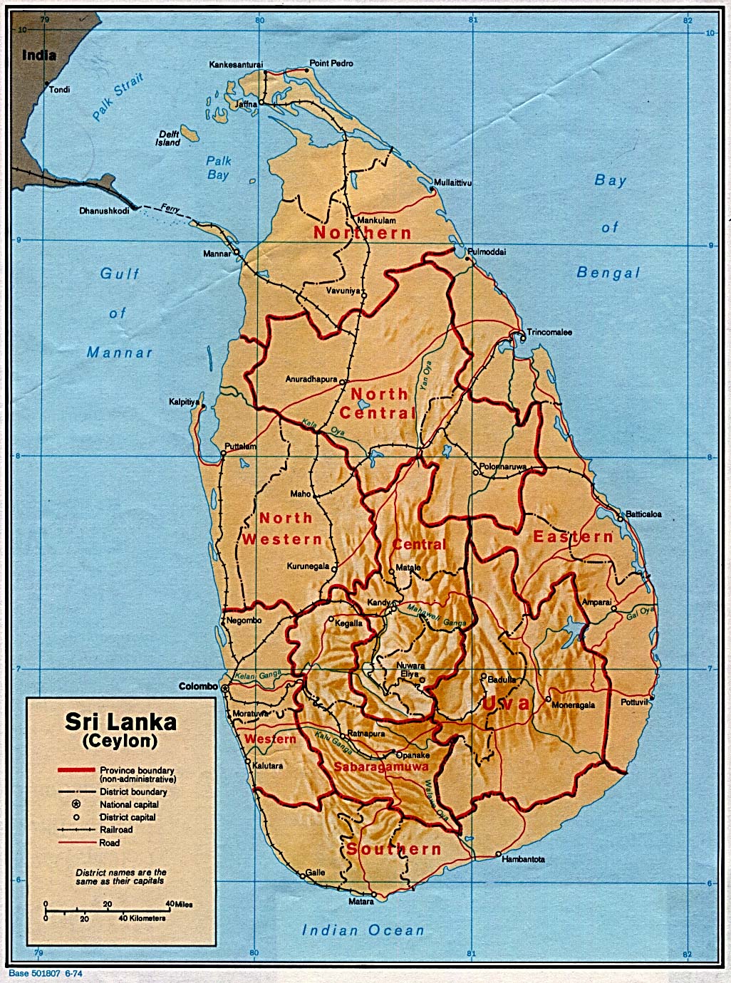 Sri Lanka Weltkarte - Colombo, Capital City of Sri Lanka, in the Indian