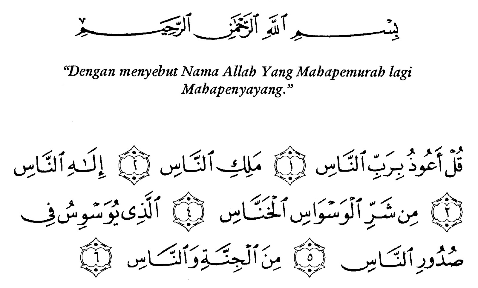 Mewarnai Gambar Tulisan Al Qur Surat Naas Alquran Nas Ayat