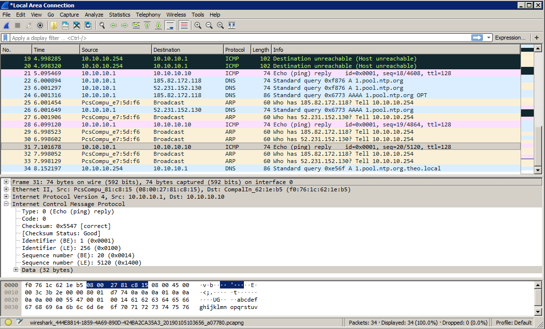 IoT of Theo) Networking Tool Capture Network Traffic