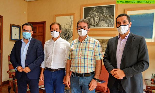 Los senadores populares Asier Antona y Borja Pérez visitan el Cabildo de La Palma