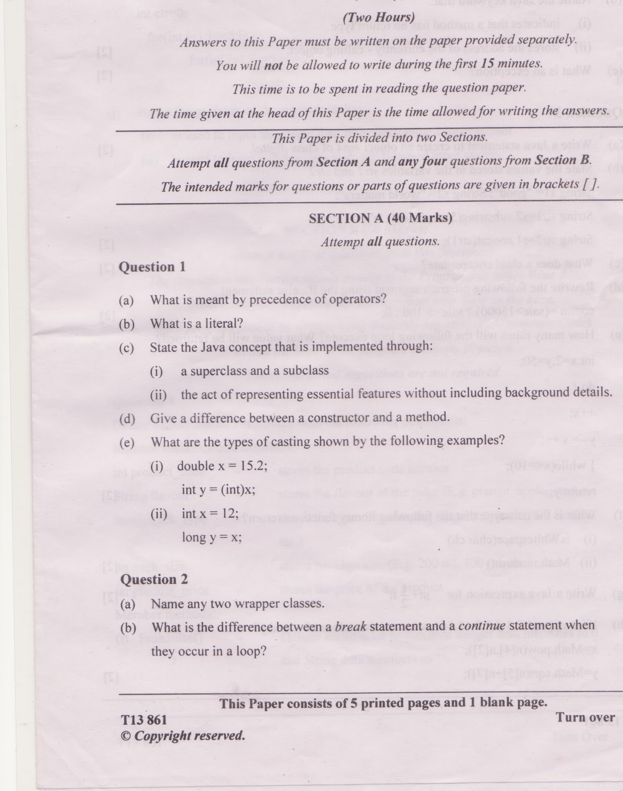 Computer Gurukul ICSE X Computer Application 2013 question paper