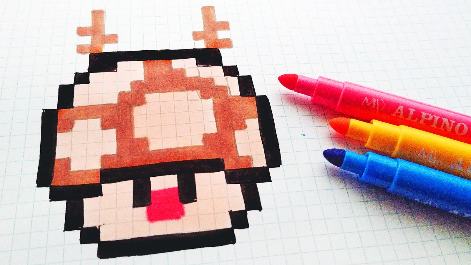 Handmade Pixel Art How To Draw Kawaii Rudolph Pixelart | Images and ...