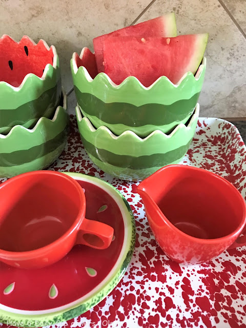 Have a Daily Cup of Mrs. Olson-watermelon dishes