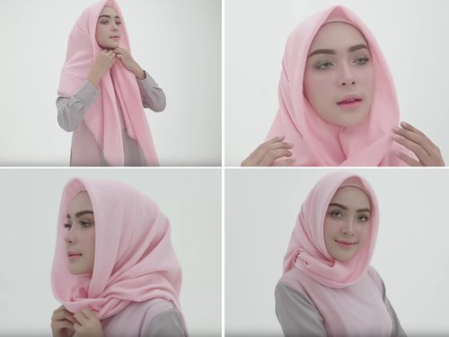 Cara Pakai Jilbab Segi Empat yang Simple Namun Elegan