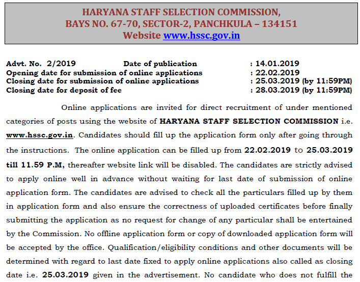 Haryana Ssc Tgt Sanskrit Teacher Online Form 2019 For 778 Posts