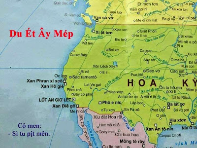 Ối làng nước ơi! Ra đây mà xem: Bản đồ Mỹ do Hà Nội in Unnamed