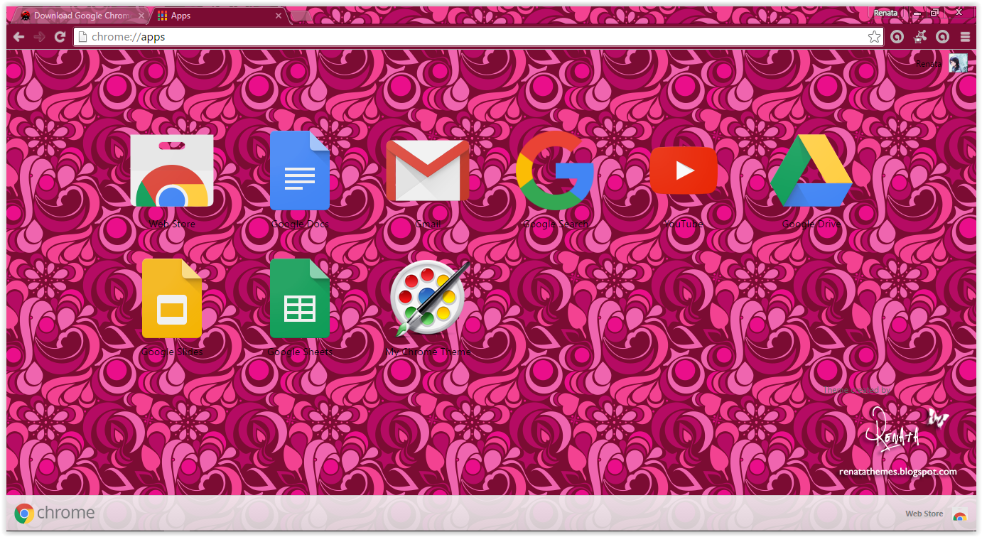 Pink is Here Google Chrome Themes