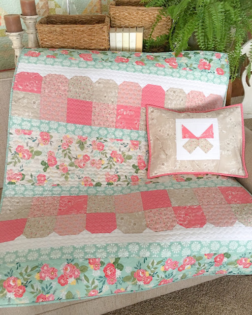 Carried Away Quilting "Easy Does It" lap quilt pattern featuring