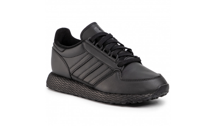 Adidasi cu platforma inalta negri din piele eco adidas Forest Grove J EG8959 Adidasi cu platforma inalta negri din piele eco adidas Forest Grove J EG8959