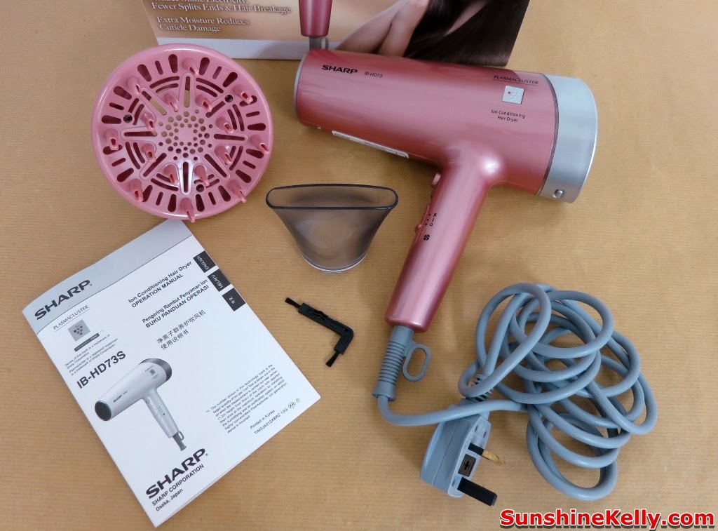 SHARP IB-HD73S Ion Conditioning Hair Dryer, sharp, hair dryer, plasmacluster, ion, styling, hair care, anti static hair dryer