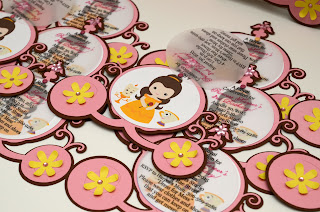 princess belle party invitations