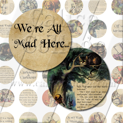 Calico Collage Junk Journal Printable Ephemera Vintage Alice in