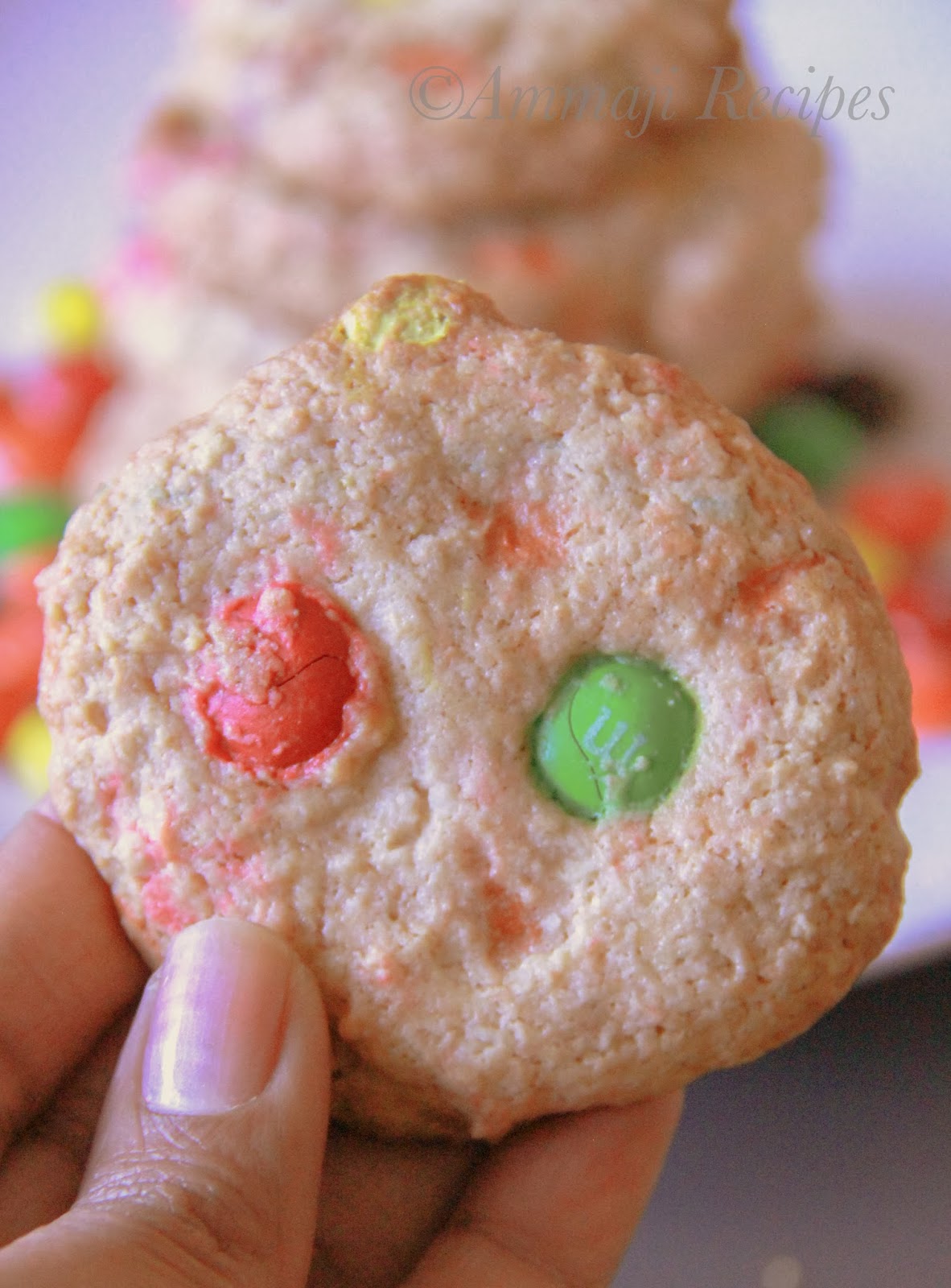 Eggless M&M Cookies | Indian Food Recipes | Ammaji Kitchen