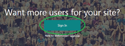 Sign In Bing Webmaster Tools