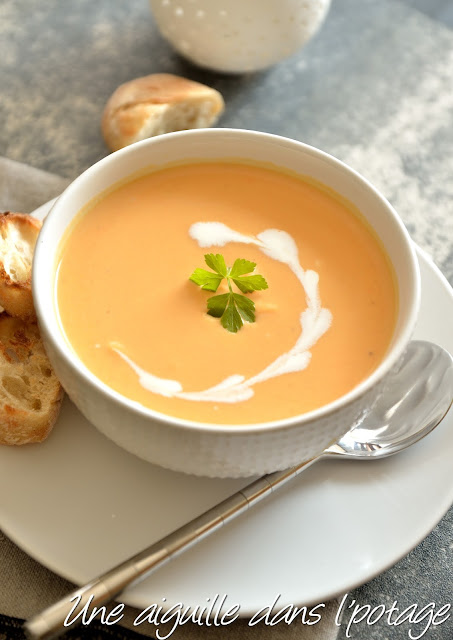 Soupe de carottes aux lentilles corail 