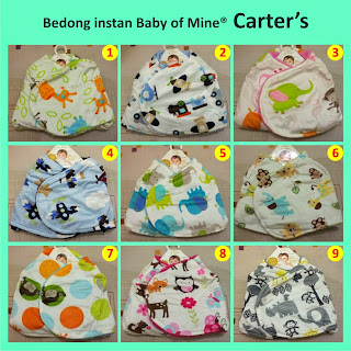 Bedong bayi instan merk Carter's contoh motif