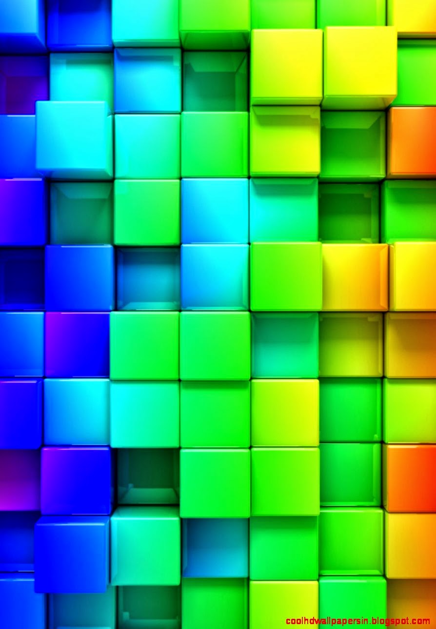 Colorful wall of cubes in 3D   HD wallpaper