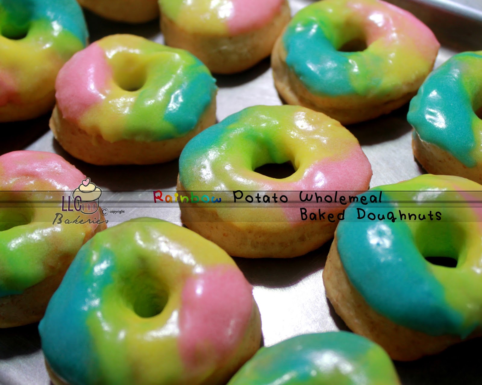 LLC Bakeries Rainbow Potato Wholemeal Baked Yeast Doughnuts