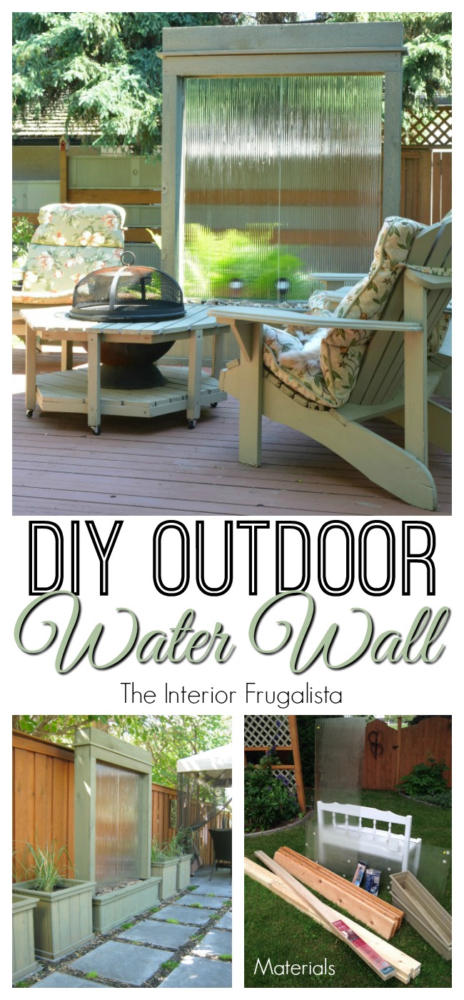 Diy Outdoor Water Wall The Interior Frugalista Diy Outdoor Water Wall For Under 300