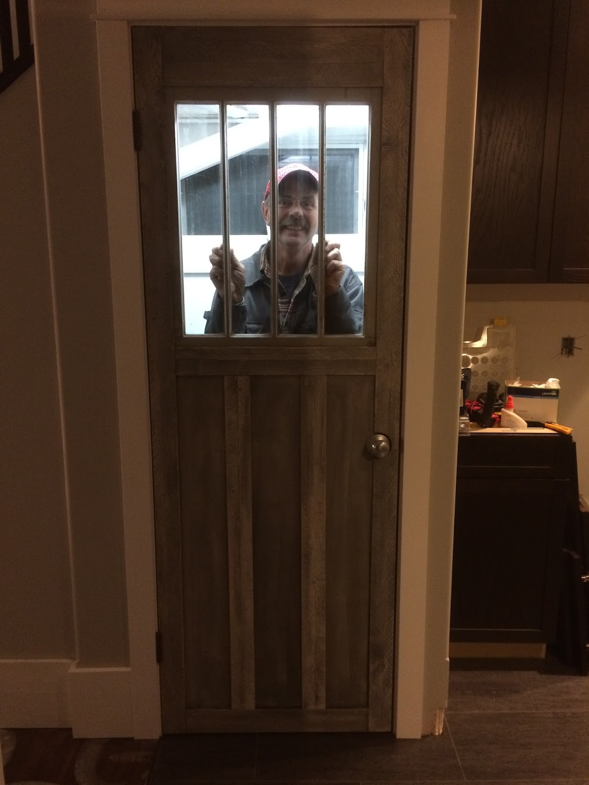 MacGIRLver This Is the Story of a Door. Ugly slab door makeover.