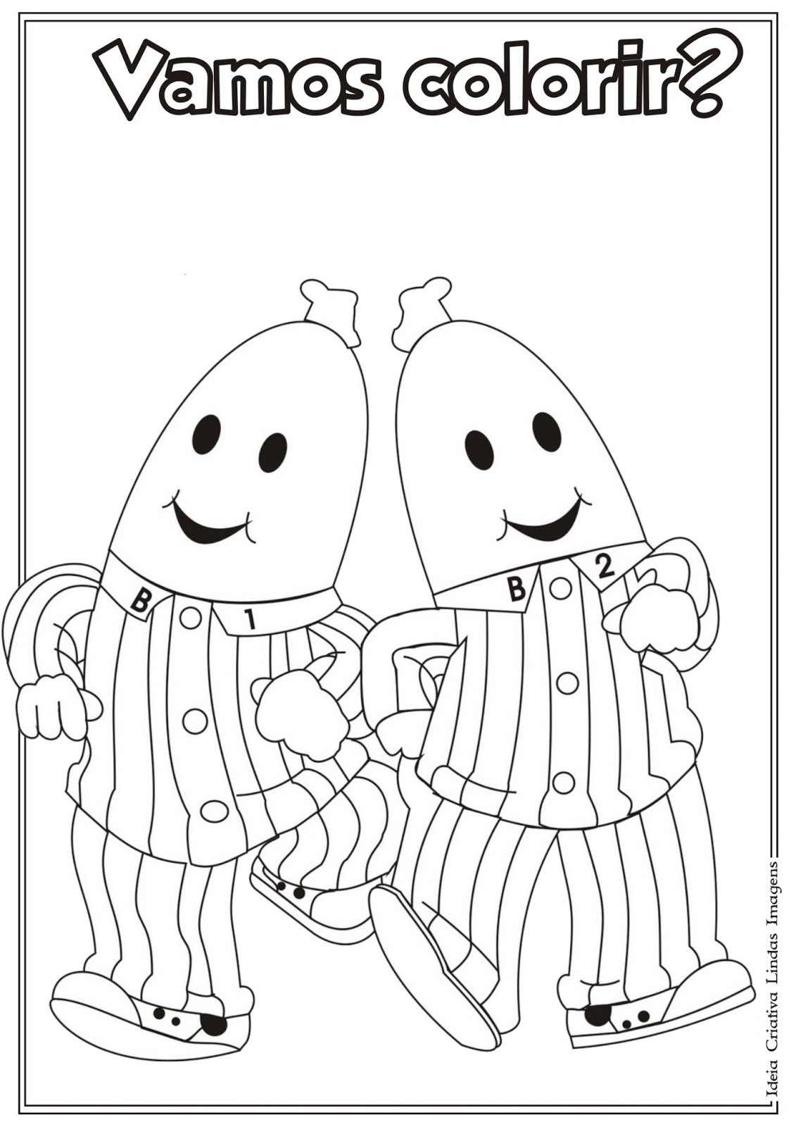 Desenho Bananas de Pijama para colorir