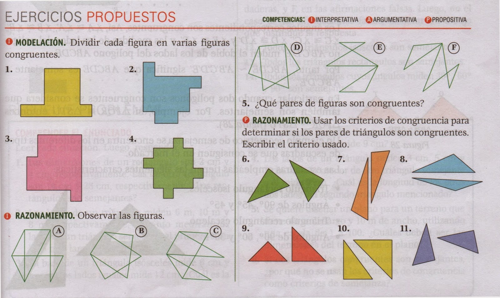 herramientas de aula: Taller 7. Congruencia y semejanza
