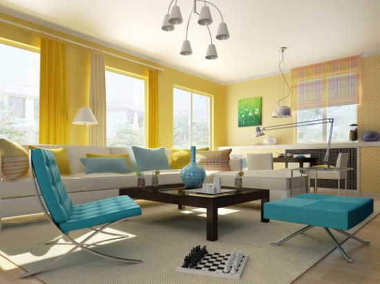 Segredos da Anna: Sala linda em Verde, Amarelo & Azul!