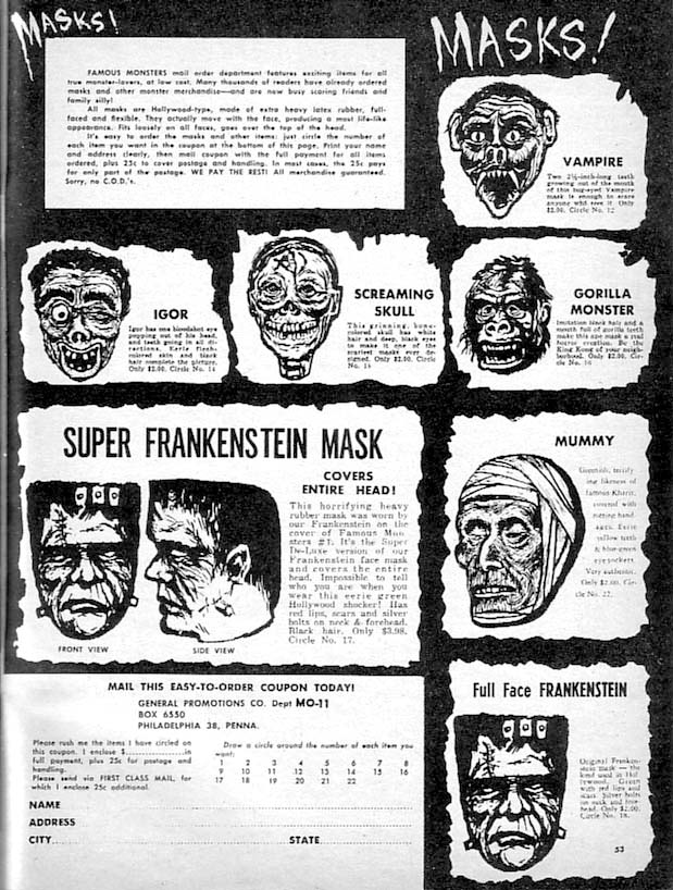 SICKO-PSYCHOTIC: Monster Magazine Ads: Creepy Collectibles