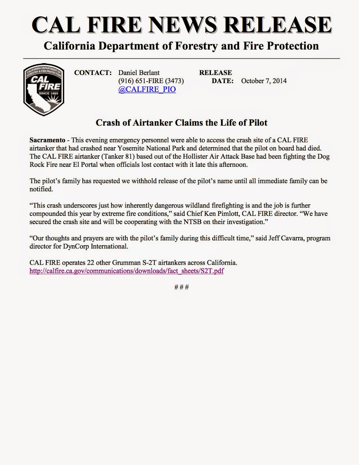 Random Ramblings: Aerial Wildland Firefighting: CAL FIRE S-2T Tanker 81