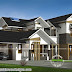 2550 square feet 4 bedroom sloping roof home plan