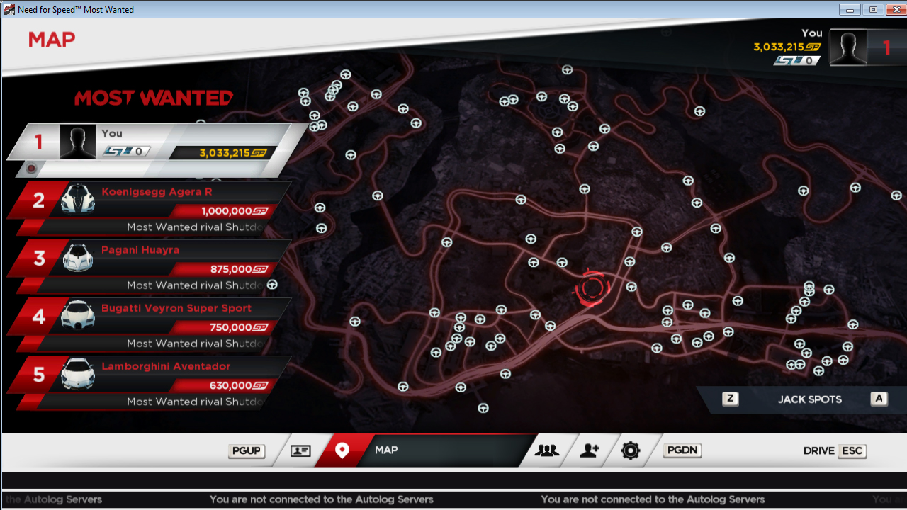 Jackspot Need For Speed Most Wanted 2012.