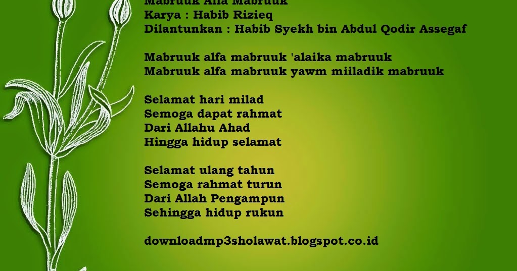 Lirik Lagu Mabruk Alfa Mabruk Info Dan Tips
