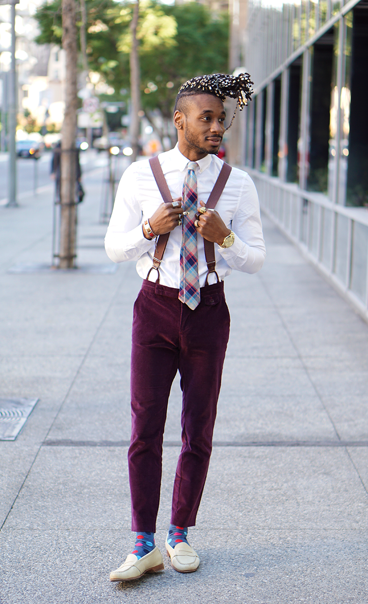 Norris Danta Ford: OOTD: CLASSIC BUTTON-DOWN SUSPENDERS