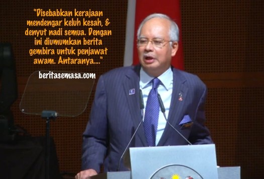 pengumuman kenaikan gaji 11 mac 2013