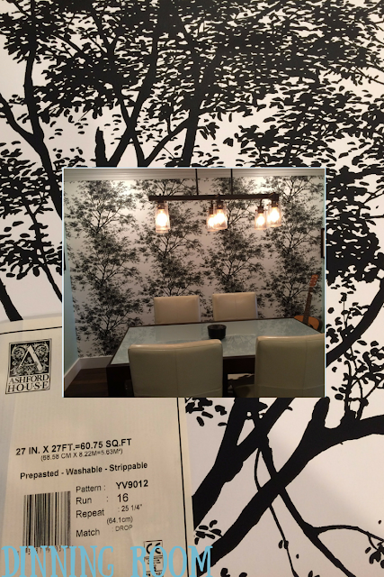 Project Dinning Room: Wallpaper from the Ashford Collection,wallpaper is in-stock in Nashville.