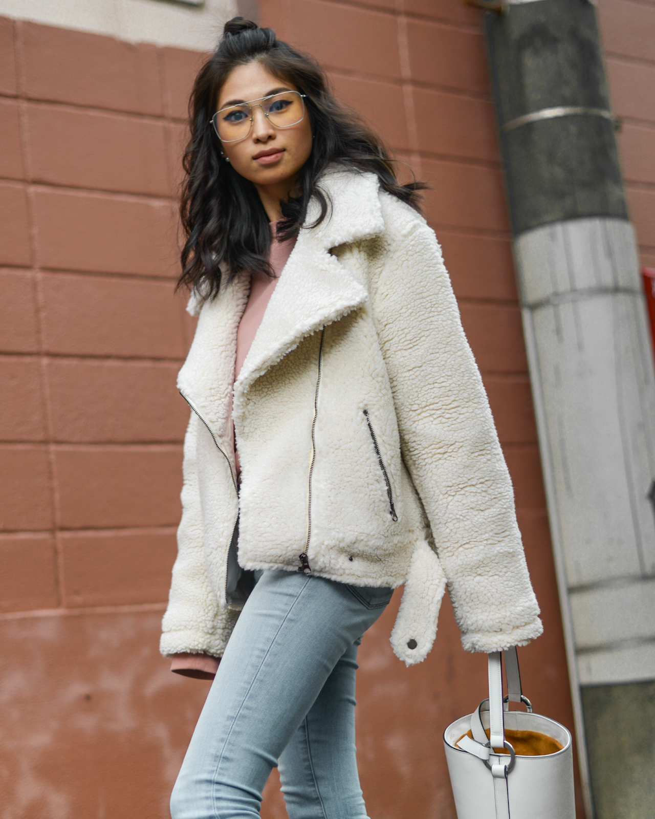 One Shearling Jacket, Two Different Outfits