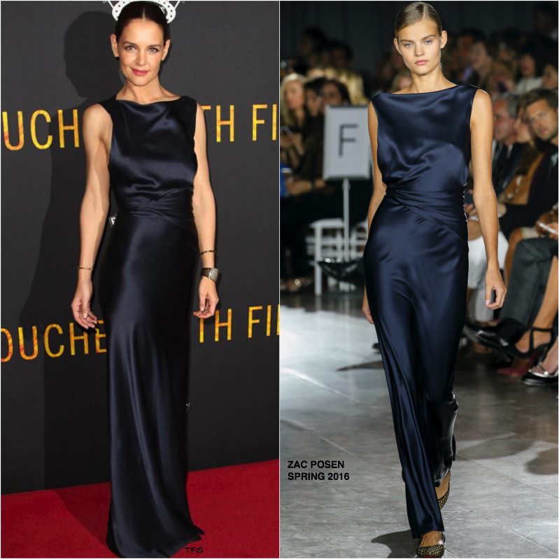 Katie Holmes in Zac Posen at the 'Touched with Fire' NYC Premiere