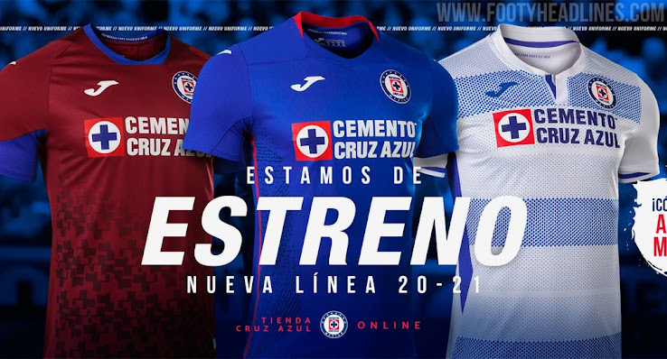 New 2020-21 Cruz Azul Home/Away Soccer Jersey Shirt S-XXL And The LIGA MX Patch 