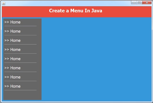 Java - Menu Design