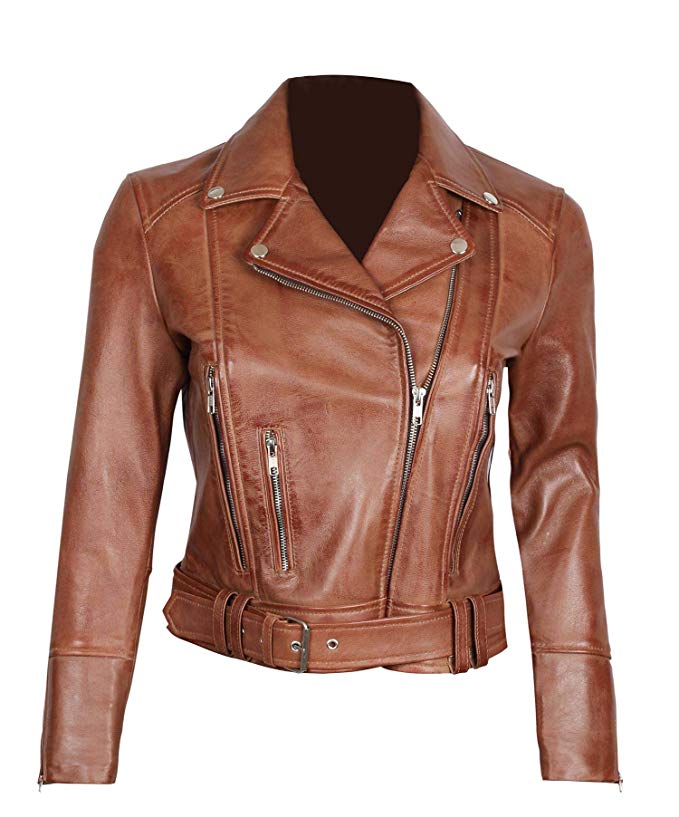 Womens Leather Jackets Black And Brown Real Jacket