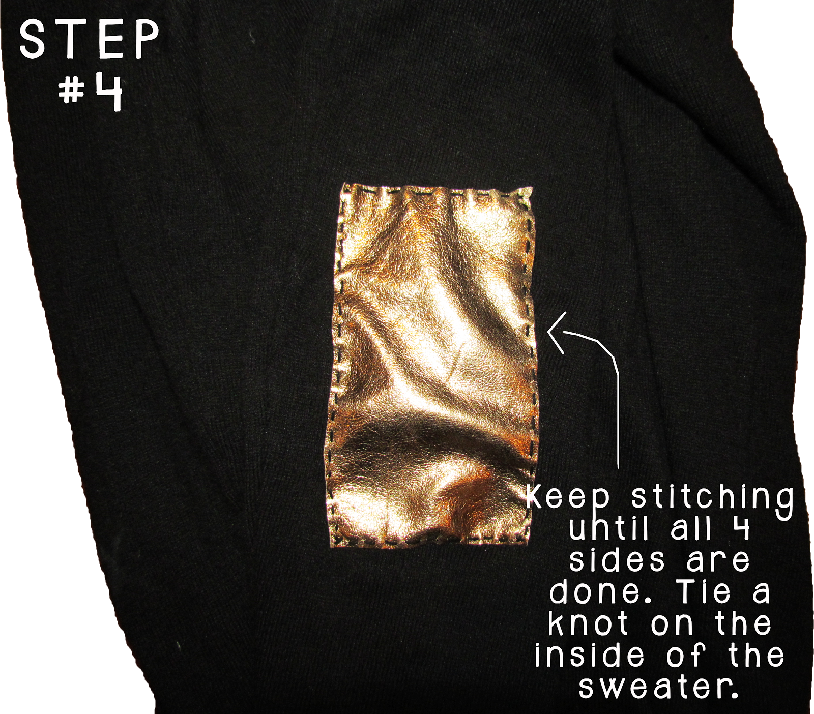 j. loves style Leather Elbow Patch DIY