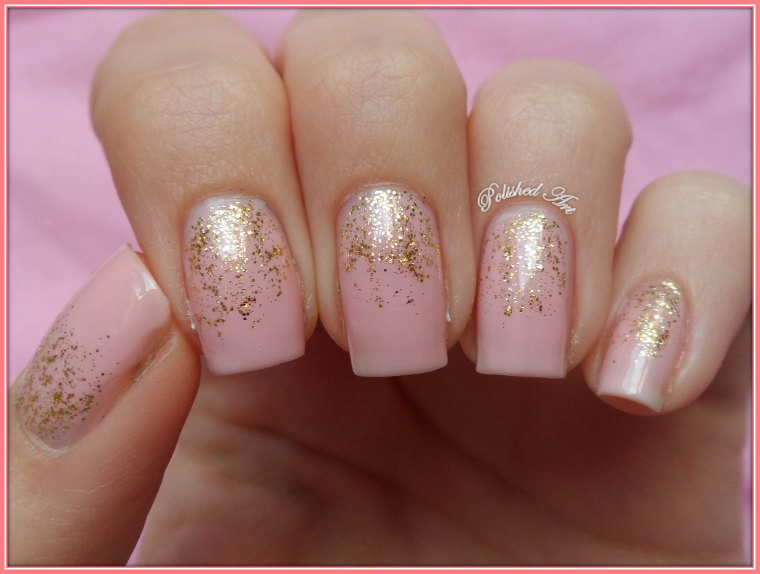 Polished Art Subtle Glitter Gradient + BLING