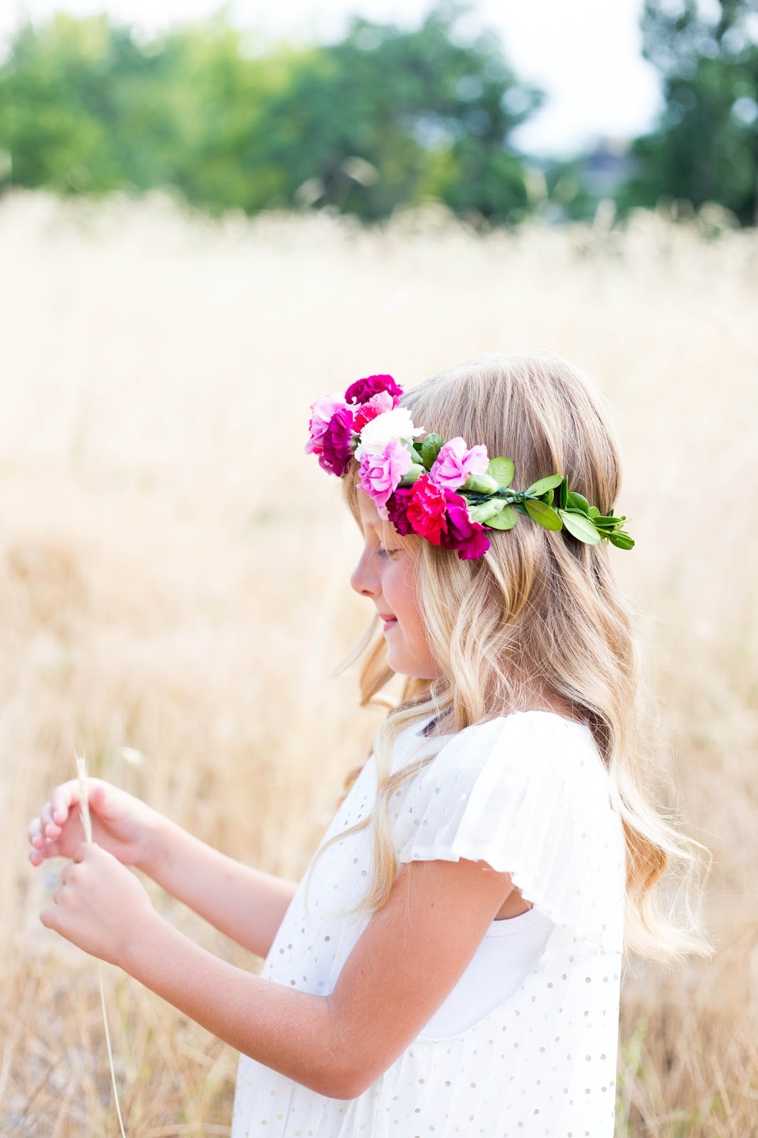 baptism flower crown