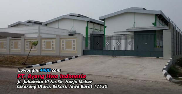 Lowongan Kerja Pt Byung Hwa Indonesia Jababeka