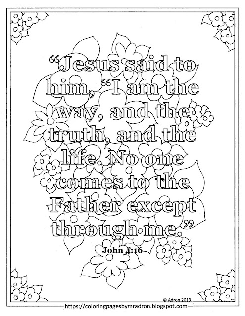 Coloring Pages for Kids by Mr. Adron: Free John 14:6 Ash Wednesday ...