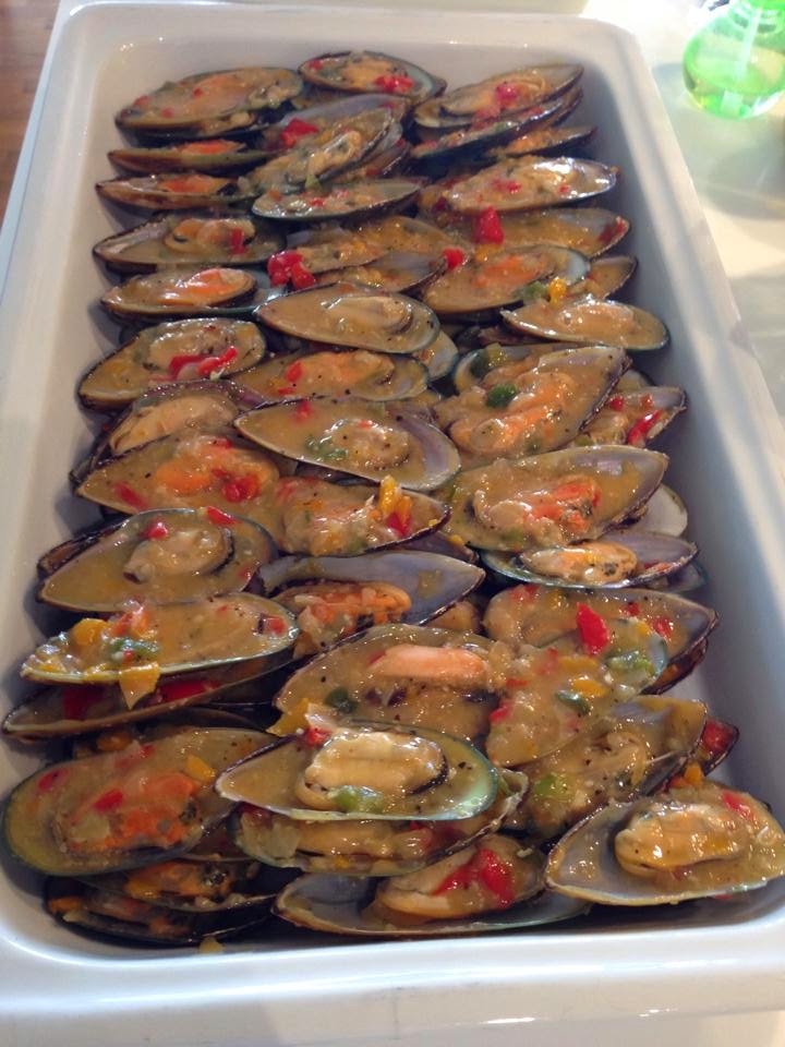 Regina's NZ half shell mussels by Regina Jawad Baig Baking's Corner