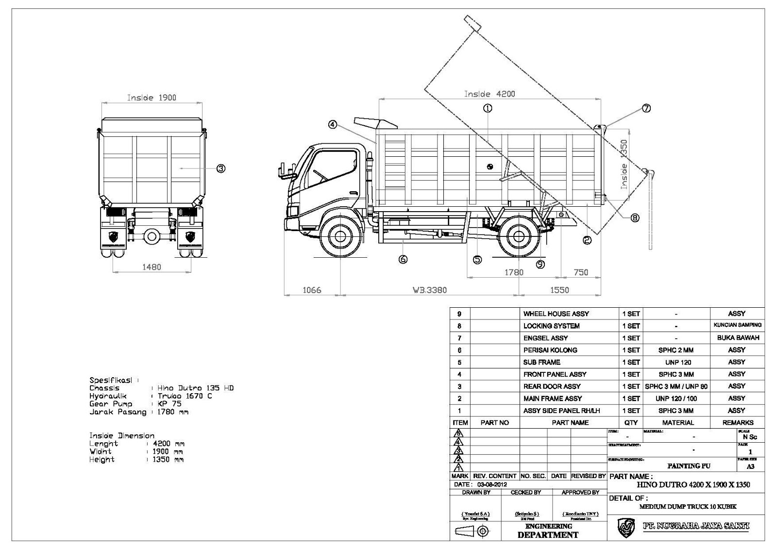 Dump Truck CV Rejeki Sukses Bersama Industri Karoseri www